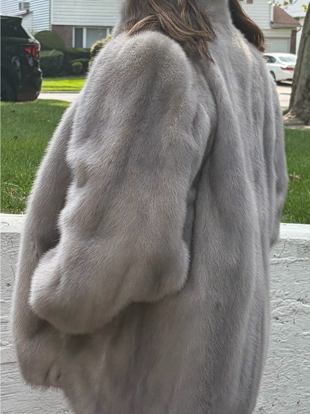 Ted Lapidus Gray Fur Zip Jacket - Women's - Picture 3 of 14